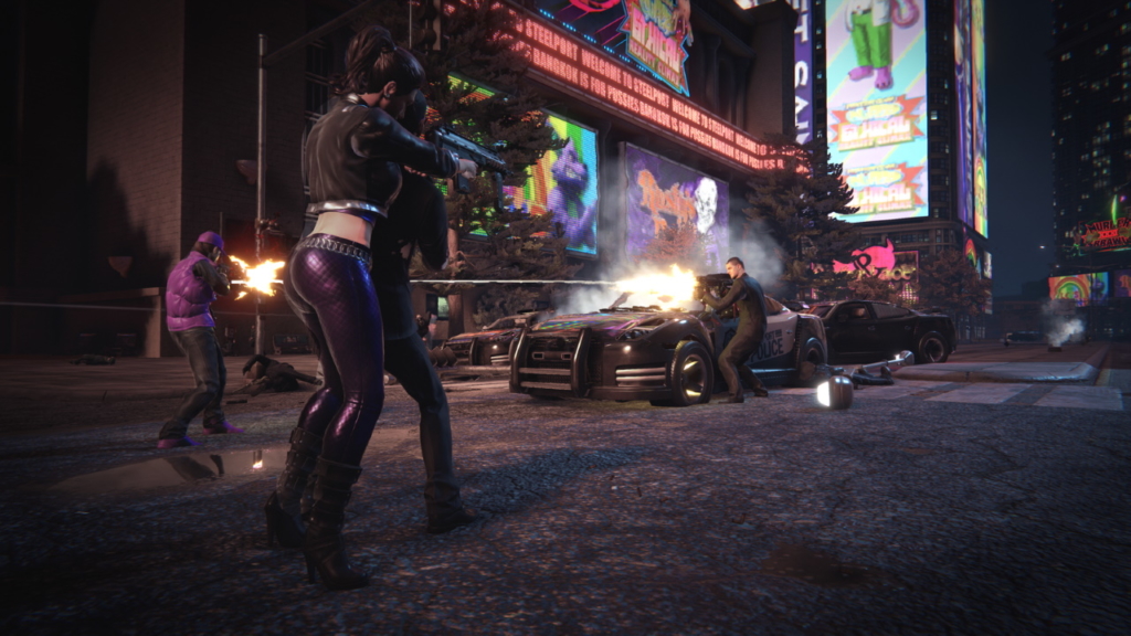Shooting gameplay in Saints Row: The Third Remastered.
