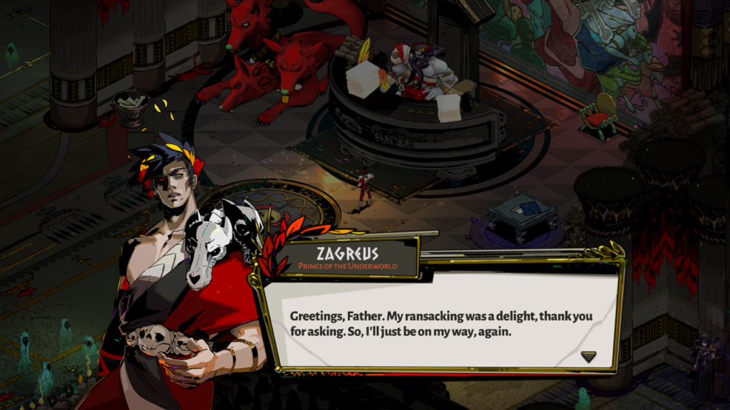 Hades game story screenshot.