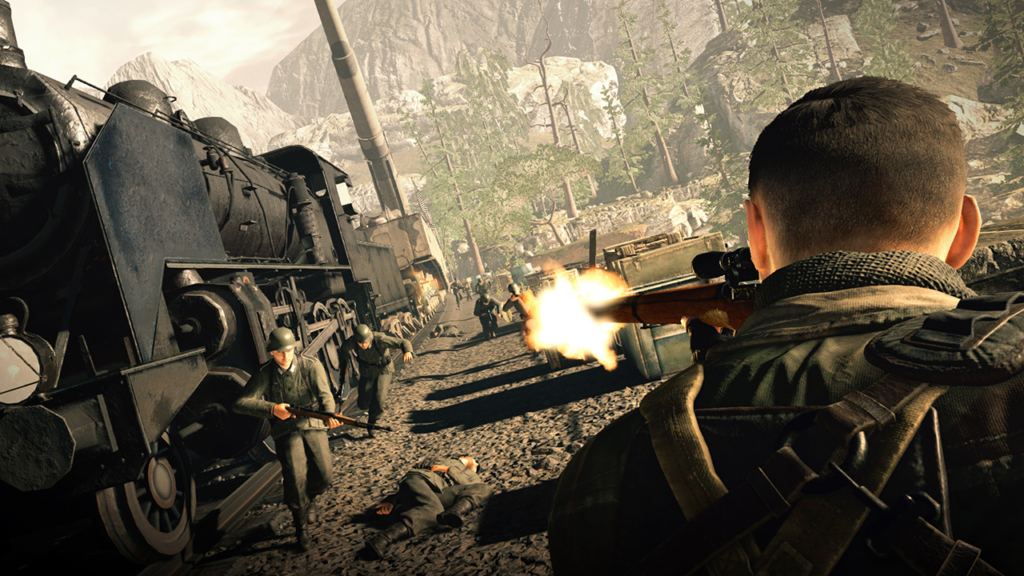 Sniper Elite 4 gameplay.
